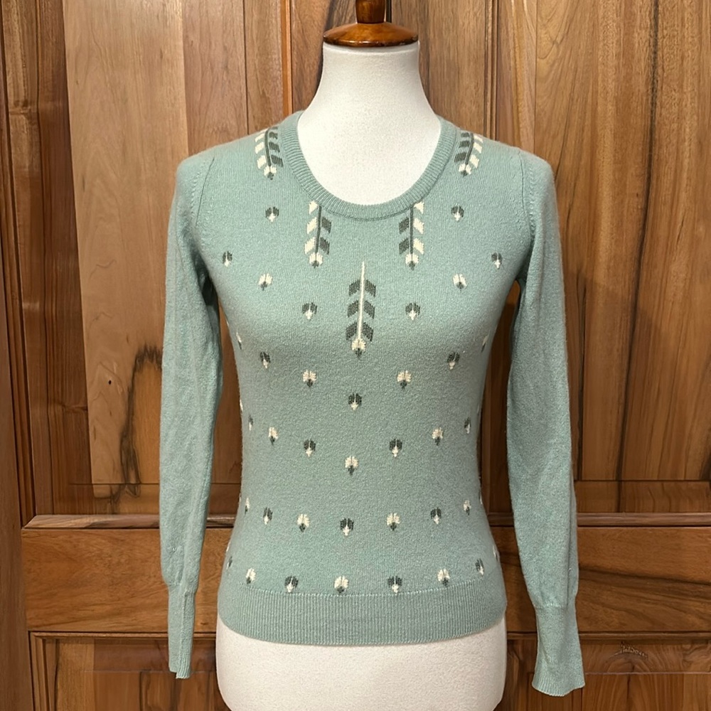 VTG Scotland Cashmere Sweater, Frosty Sage Green - So Soft! EUC, Est size S